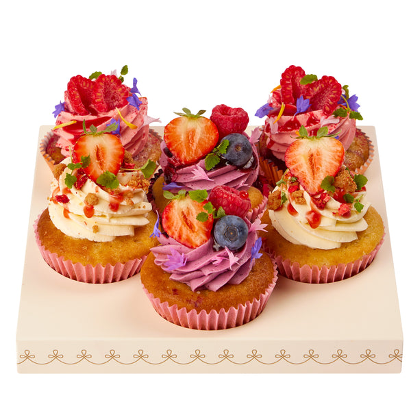 Best of British Summer Cupcake Box of 6 - Peggy Porschen Cakes Ltd